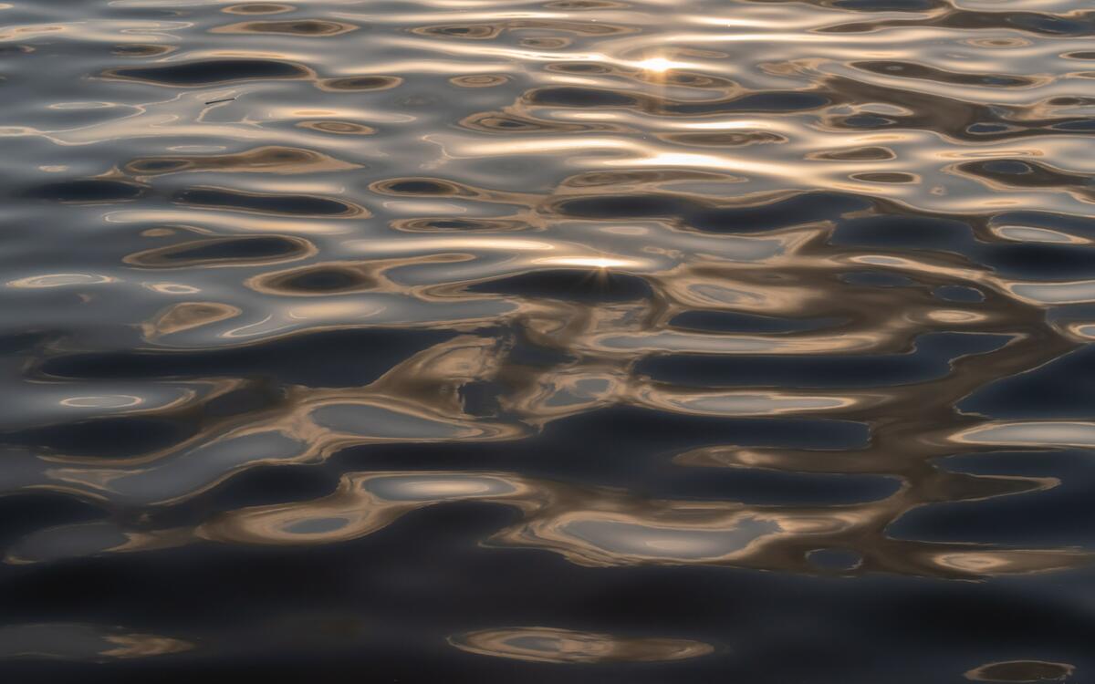 Light reflecting on water